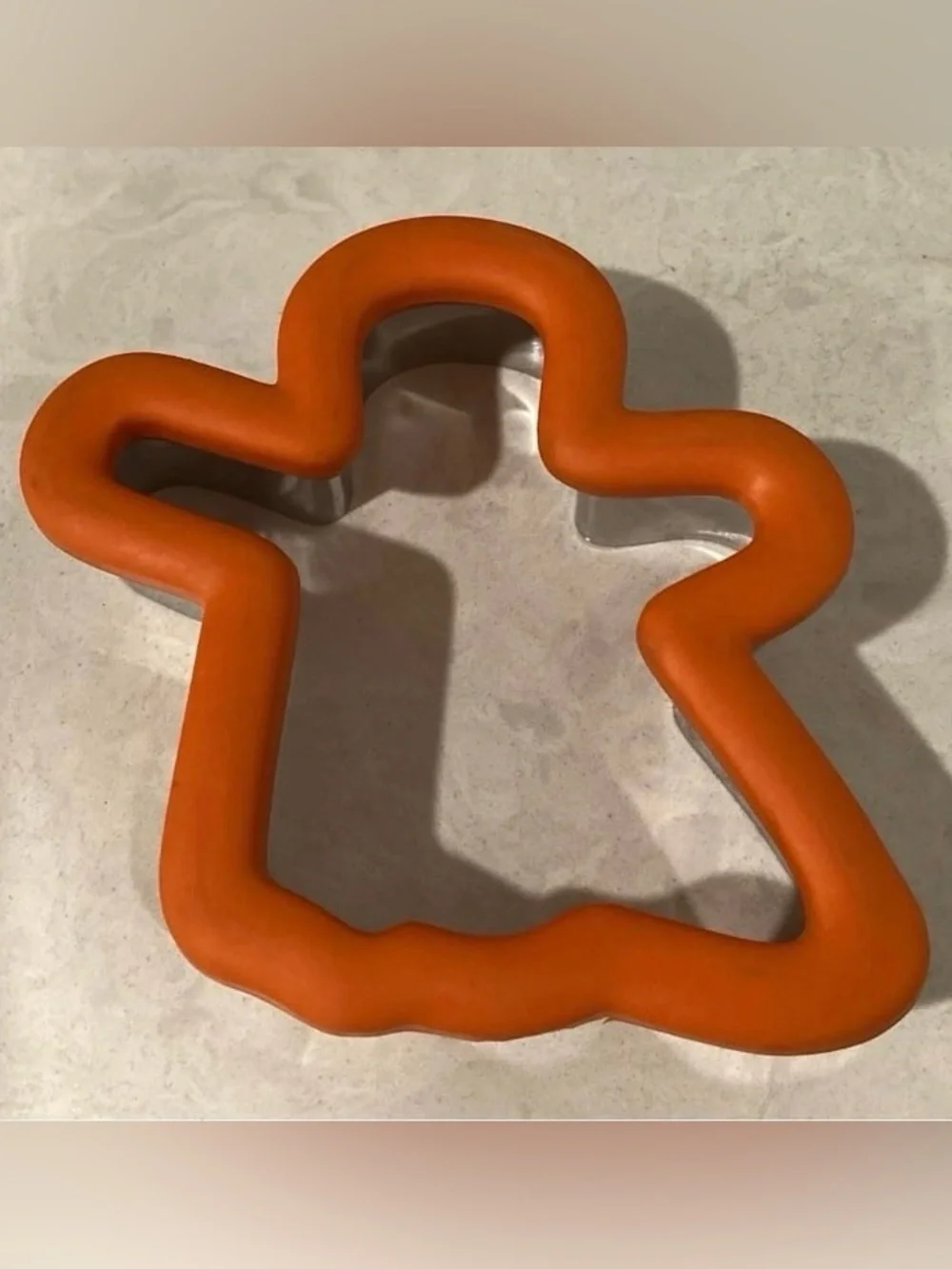 Halloween Fun Orange Grip Ghost Large Cookie Cutter Brand New